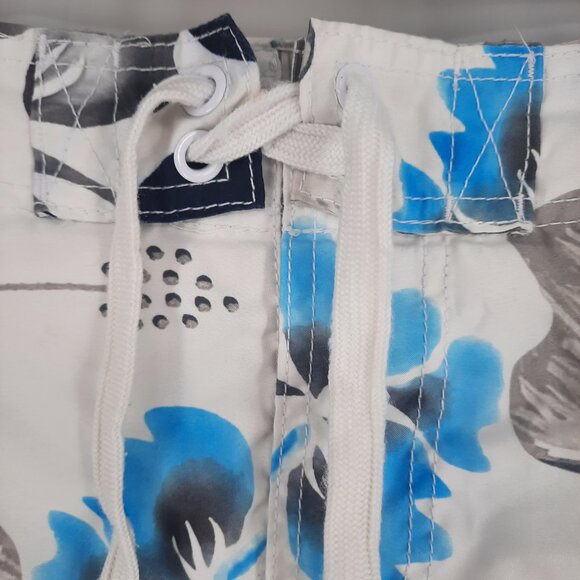 OP Ocean Pacific Hawaiian Swim Trunks Men's Size M Hibiscus Beach Vacation - Picture 2 of 6